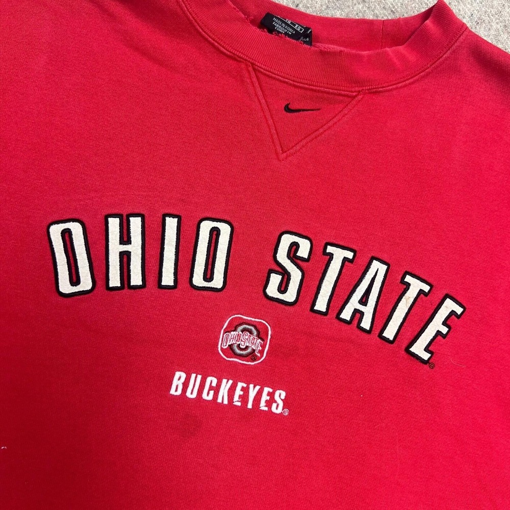 Vintage‎ Nike Ohio State Buckeyes Sweatshirt Mens XL Red 1990s - Picture 3 of 10